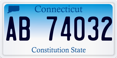 CT license plate AB74032