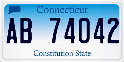 CT license plate AB74042