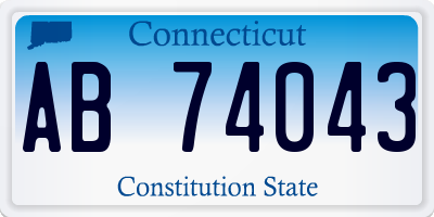 CT license plate AB74043