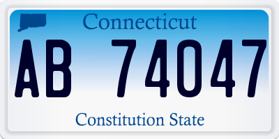 CT license plate AB74047