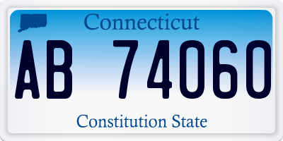 CT license plate AB74060