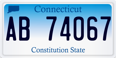 CT license plate AB74067