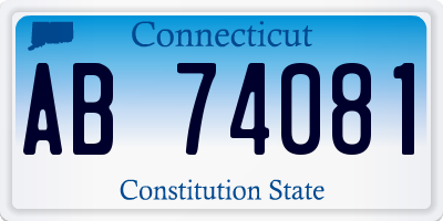 CT license plate AB74081