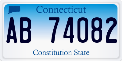 CT license plate AB74082