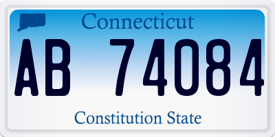 CT license plate AB74084