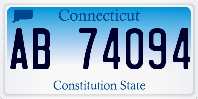 CT license plate AB74094