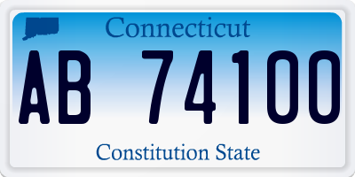 CT license plate AB74100