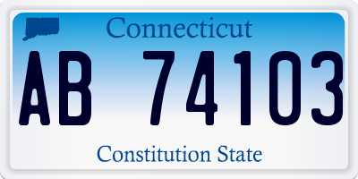 CT license plate AB74103
