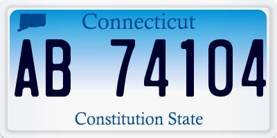 CT license plate AB74104