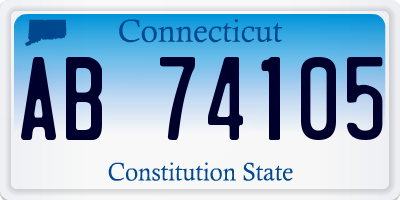 CT license plate AB74105