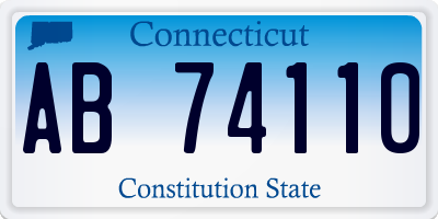 CT license plate AB74110