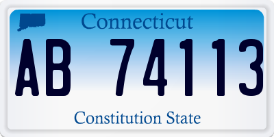 CT license plate AB74113