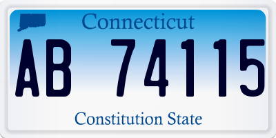 CT license plate AB74115