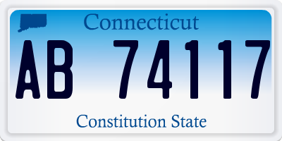 CT license plate AB74117