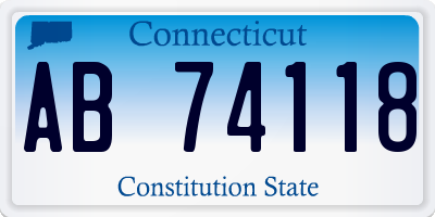 CT license plate AB74118