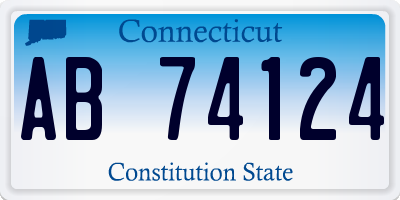 CT license plate AB74124