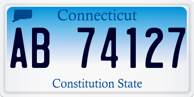 CT license plate AB74127