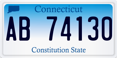 CT license plate AB74130