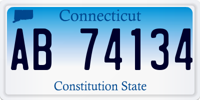 CT license plate AB74134