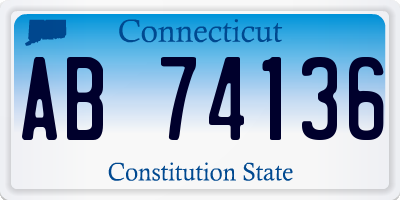 CT license plate AB74136