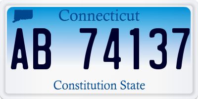 CT license plate AB74137