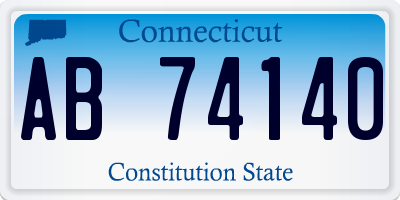 CT license plate AB74140