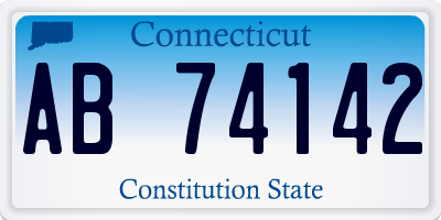 CT license plate AB74142