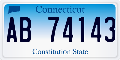 CT license plate AB74143
