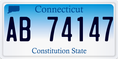 CT license plate AB74147