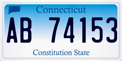 CT license plate AB74153