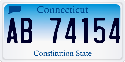 CT license plate AB74154