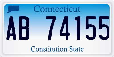 CT license plate AB74155