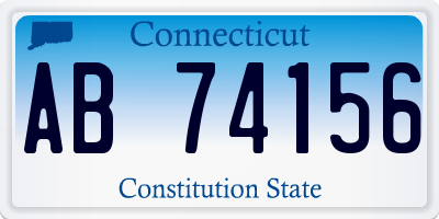 CT license plate AB74156