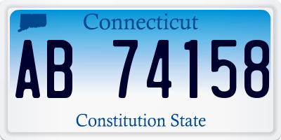 CT license plate AB74158