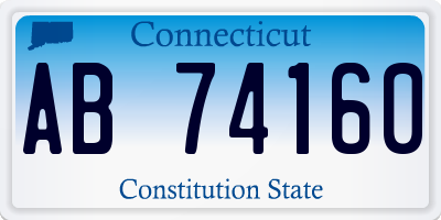 CT license plate AB74160