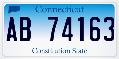 CT license plate AB74163