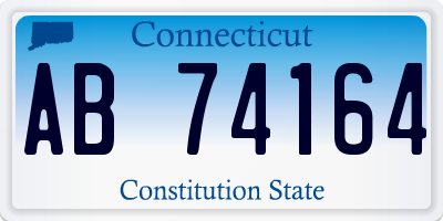 CT license plate AB74164