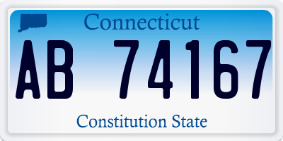 CT license plate AB74167