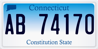 CT license plate AB74170