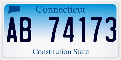CT license plate AB74173
