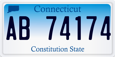 CT license plate AB74174