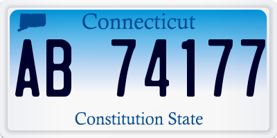 CT license plate AB74177