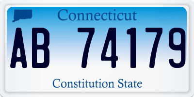 CT license plate AB74179