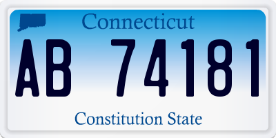 CT license plate AB74181