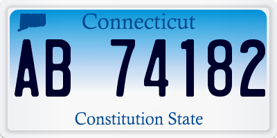 CT license plate AB74182