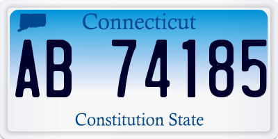 CT license plate AB74185