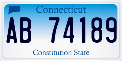 CT license plate AB74189