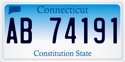 CT license plate AB74191