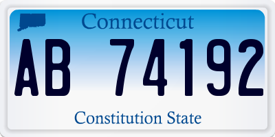 CT license plate AB74192