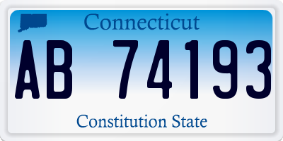 CT license plate AB74193